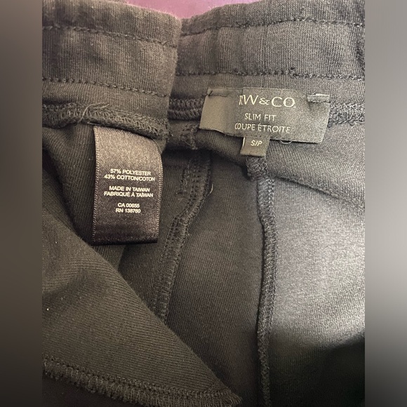 RW&CO Men’s Black Joggers Slim Fit Size Small - Picture 6 of 6
